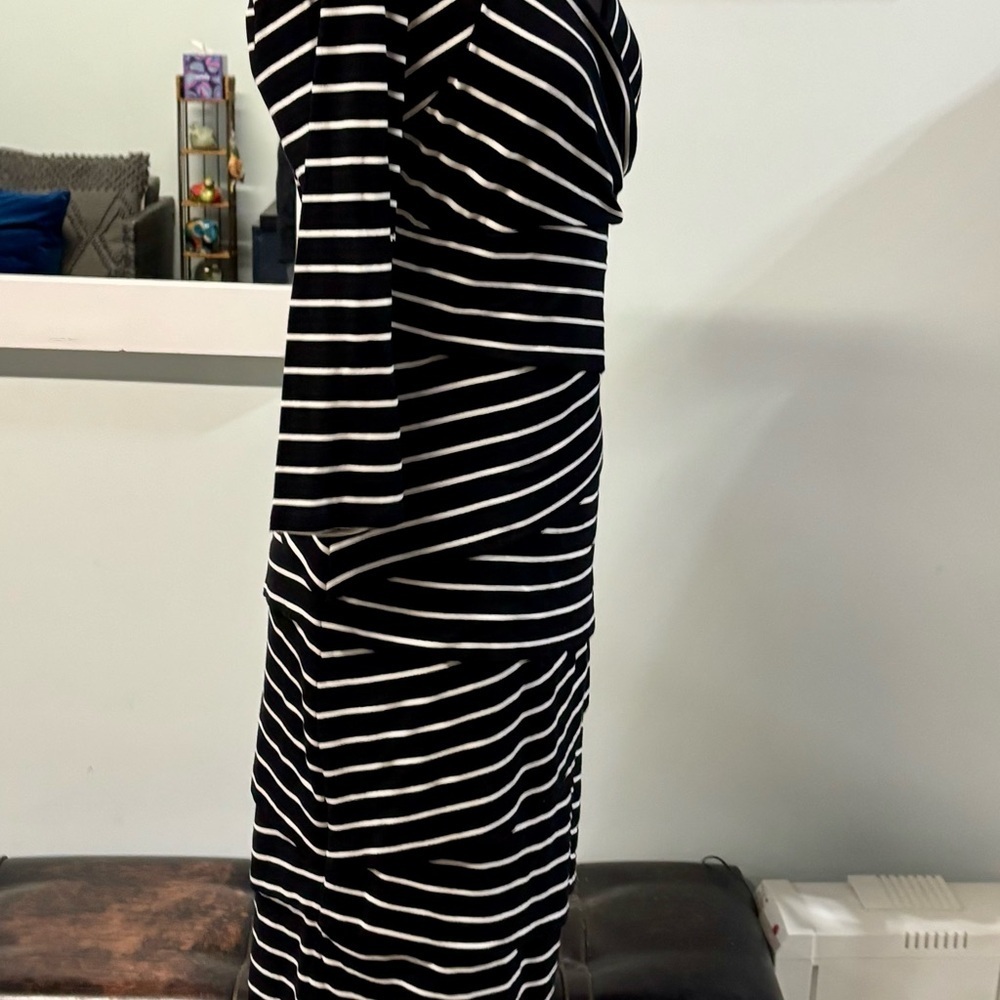 White House Black Market Instantly Slimming Striped Sheath Dress-Sz 10 - Picture 5 of 7